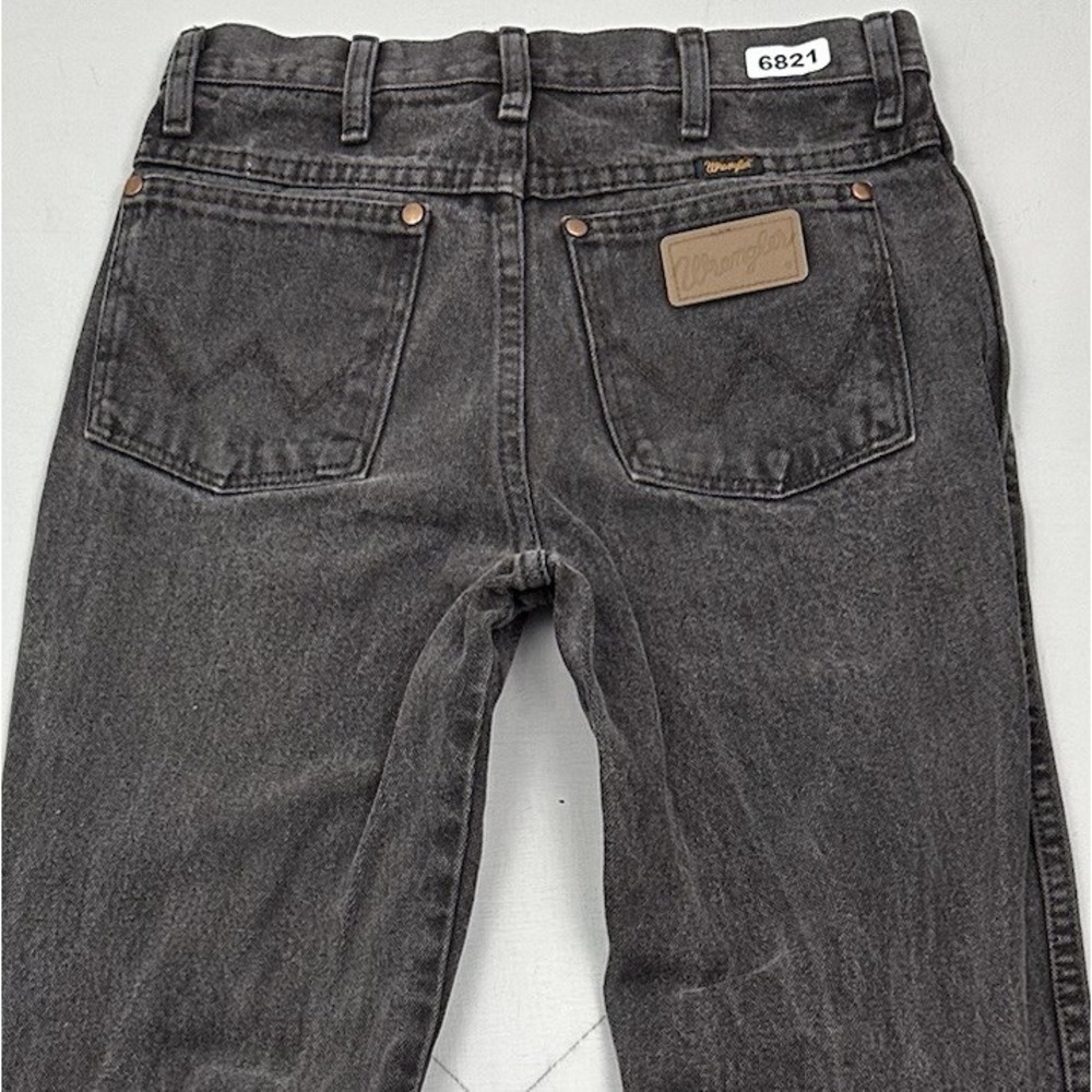 Wrangler Cowboy Cut Jeans Mens 28x32 Slim Fit Faded Black Vintage Straight Denim